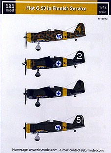 Sbs Model D48032 Декаль Fiat G.50 (Finnish Service) 1/48
