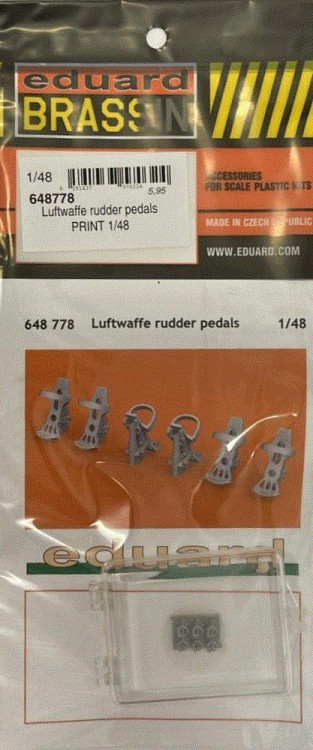 Eduard 648778 BRASSIN Luftwaffe rudder pedals PRINT 1/48