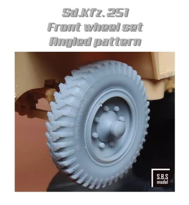 Sbs Model 35047 Sd.Kfz. 11/251 Front wheels - angled pattern 1/35