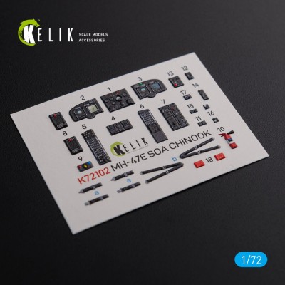 Reskit K72102 MH-47E Interior 3D (ITAL) 1/72