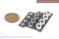 Mk1 Design MA-14403 Rockwell B-1B Lancer GE exhaust nozzle. Aftrer burner Set (opend) 1/144