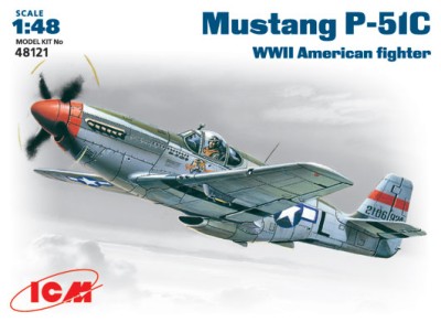 ICM 48121 Мустанг P-51 C, американский истребитель ІІ Мировой войны 1/48