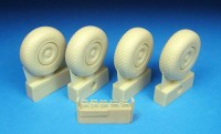Barracuda Studios BCR32062 Heinkel He-219A-7 Uhu Diamond Tread Mainwheels (designed to be used with Revell kits) 1/32