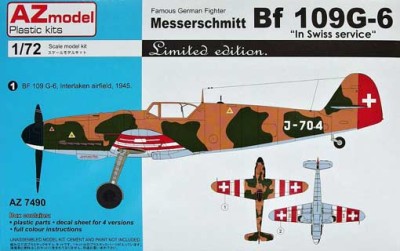 AZ Model 74090 Messerschmitt Bf 109G-6 in Swiss service 1/72