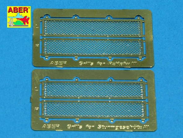 Aber 35G05 Grilles for Pz.Kpfw.III/Sturmgeschutz/StuG.III (designed to be used with Dragon and Tamiya kits) 1/35