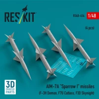 Reskit 48454 AIM-7A 'Sparrow I' missiles (4 pcs.) 1/48
