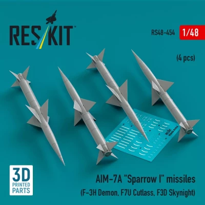 Reskit 48454 AIM-7A 'Sparrow I' missiles (4 pcs.) 1/48