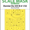 Art Scale 200-M32035 Dornier Do-335B-6 canopy frame paint masks (outside only) 1/32