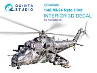 Quinta Studio QD48406 Mi-24 Nato Hind (Trumpeter) 3D Декаль интерьера кабины 1/48