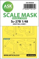 Art Scale 200-M48038 Sukhoi SU-27 Flanker B canopy frame paint masks (inside and outside) 1/48
