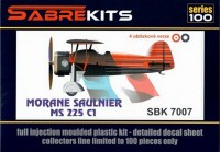 Sabre Kits SBK7007 Morane-Saulnier MS.225 (France, China) ex-Heller/Smer, new decals 1/72