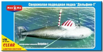 MikroMir 35-005 Сверхмалая подводная лодка &quot;Дельфин-1&quot; прозрачный корпус