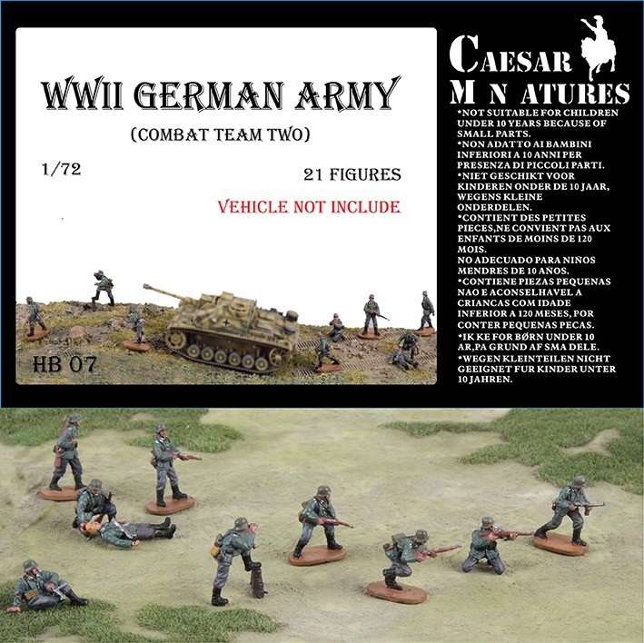 Caesar Miniatures HB07 German Infantry (WWII) Army Combat Team 2 1/72