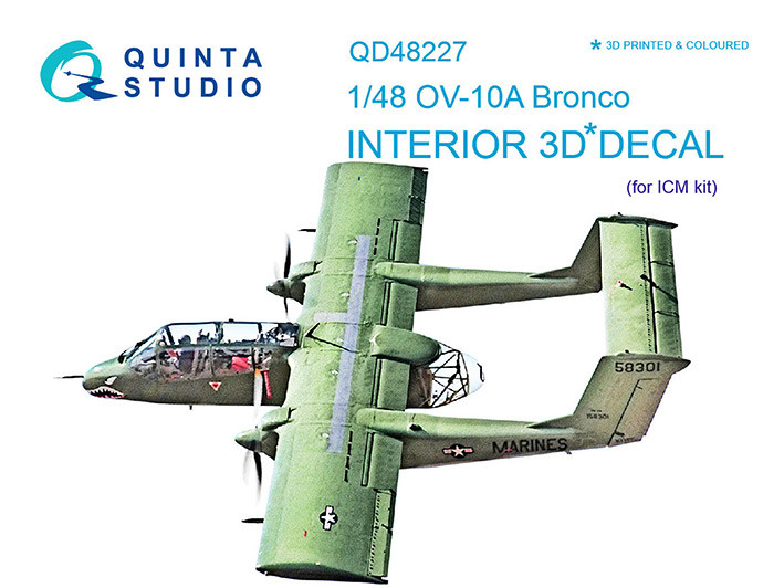 Quinta Studio QD48227 OV-10A (для модели ICM) 3D Декаль интерьера кабины 1/48