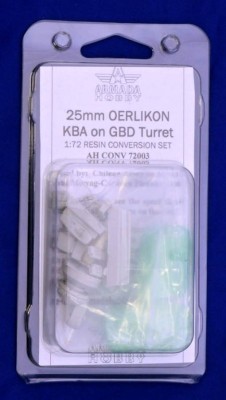 Armada Hobby CO7203 25mm Oerlikon KBA in GBD Turret - convers.set 1/72