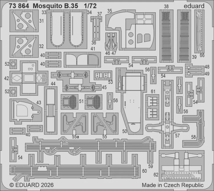 Eduard 73864 SET Mosquito B.35 (AIRF) 1/72