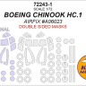 KV Models 72243-1 BOEING CHINOOK HC.1 (AIRFIX #A06023) - (двусторонние маски) + маски на диски и колеса US 1/72