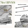 Takom 2205W BOX Американский танк M4A1(76W) HVSS + Израильский танк M1 SUPER SHERMAN+ фигура танкиста армии США с пулеметом Brauning 1/35