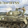 Takom 2205W BOX Американский танк M4A1(76W) HVSS + Израильский танк M1 SUPER SHERMAN+ фигура танкиста армии США с пулеметом Brauning 1/35