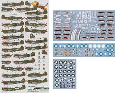 Dk Decals 72072 AVG and the USAAF 23rd FG (21x camo) 1/72