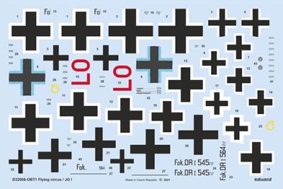 Eduard D32008 1/32 Decals Flying circus / JG I (MENG)