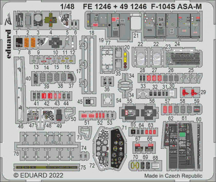 Eduard 491246 SET F-104S ASA-M (KIN) 1/48