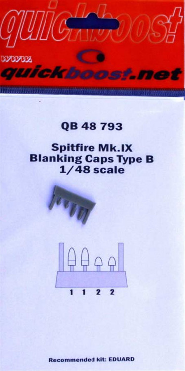 QuickBoost QB48793 Spitfire Mk.IX blanking caps type B (EDU) 1/48