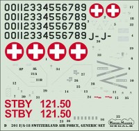 Model Maker Decals D32201 McDonnell-Douglas F/A-18C/D Hornet Switzerland Air Force, generic set (F/A-18D) 1/32