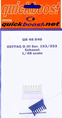 Quiсkboost QB48 840 OEFFEG D.III ser. 153/ 253 exhaust (EDU) 1/48