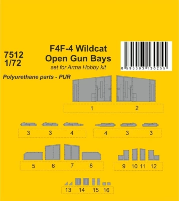 CMK 7512 F4F-4 Wildcat Open Gun Bays (ARMA H.) 1/72