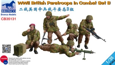 Bronco CB35131 WWII British Paratroops In Combat Set B 1/35