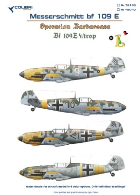Colibri decals 48040 Bf-109 E trop (Operation Barbarossa) 1/48