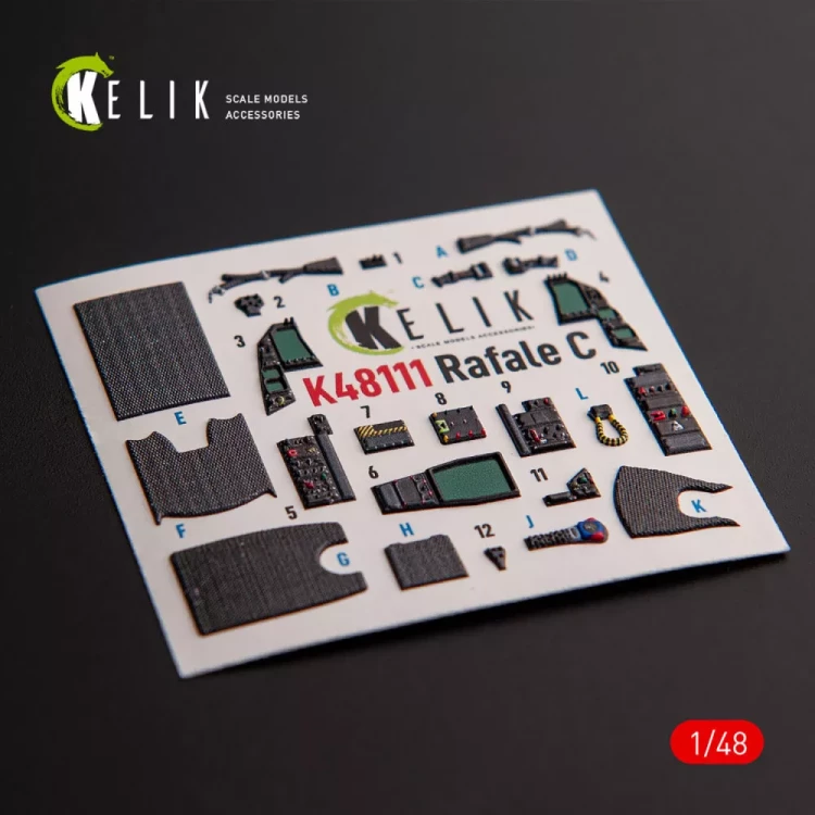 Reskit K48111 Rafale C - interior 3D decal (ACAD/REV) 1/48