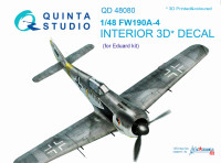Quinta studio QD48080 Fw 190A-4 (для модели Eduard) 3D декаль интерьера кабины 1/48