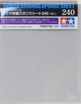 Tamiya 87162 Шлифовальная губка ( на поролоновой основе) с зернистостью #240