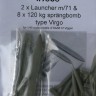 Maestro Models MMCK-4868 1/48 Launcher m/71 (2x) & 120kg bomb Virgo (8x)