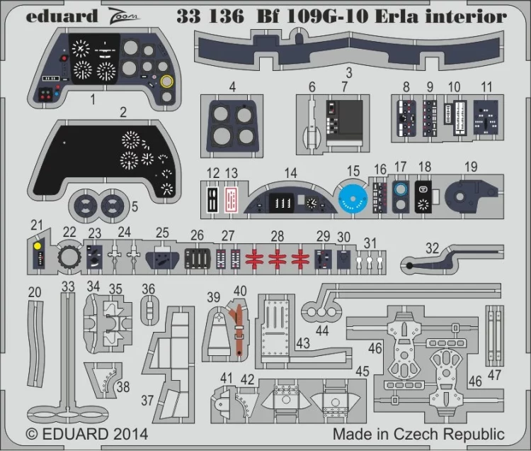 Eduard 33136 Bf 109G-10 Erla interior (REV) 1/32