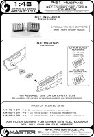 Master 48191 P-51 Mustang car.air filter cover RAF louvr.B 1/48