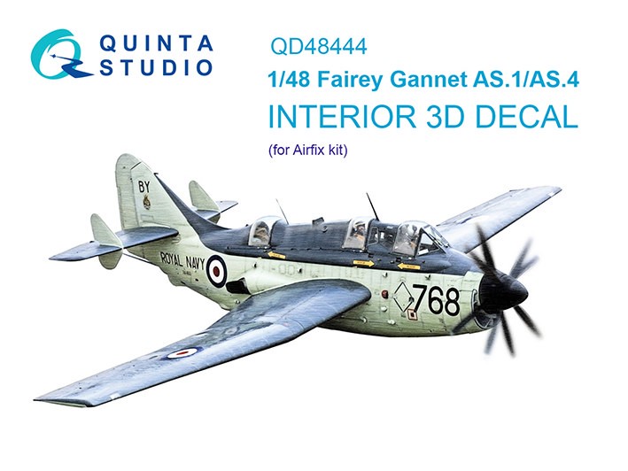 Quinta Studio QD48444 Fairey Gannet AS.1_AS.4 (Airfix) 1/48