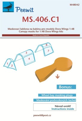 Peewit M48042 Canopy mask MS.406.C1 (DORA W.) 1/48