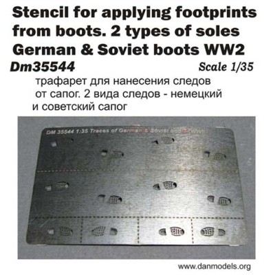 Dan models 35544 Трафарет для нанесения следов от сапог 1/35