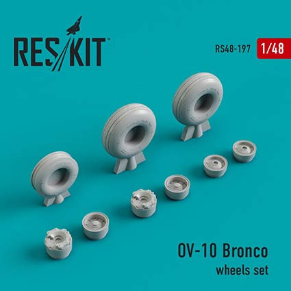 Reskit RS48-0197 OV-10 Bronco wheel set (TESTORS/HAWK) 1/48