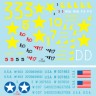 Star Decals 35-C1046 U.S. in North Africa # 2. 1st Armored Division M4 Sherman, M3 Stuart 1/35
