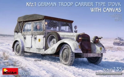 Miniart 53003 Kfz.1 German Troop Carrier Type 170VK w/ can. 1/35
