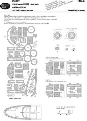 New Ware NWA-M0711 1/48 Mask A-26B-15 Invader EXPERT (ICM 48282)