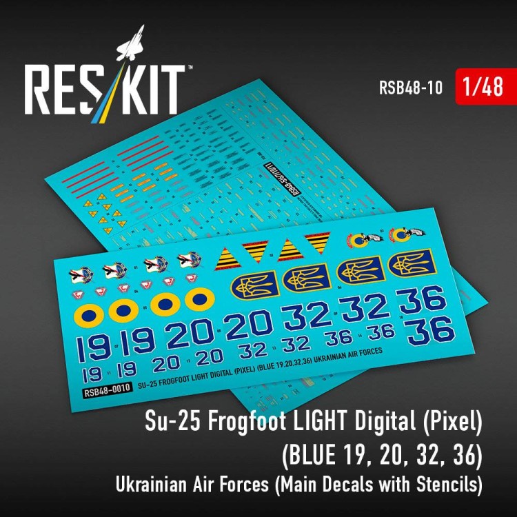 Reskit RSB48010 Su-25 Frogfoot LIGHT Digit. (BLUE 19,20,32,36 1/48