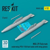 Reskit RSU32-245 MiG-29 underwing PTB-1150 fuel tanks w/ pylon 1/32