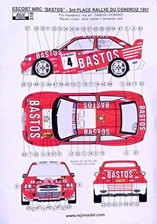 Reji Model 318 Transkit For Escort WRC BASTOS Rally 1997 1/24