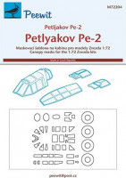Peewit M72204 1/72 Canopy mask Petlyakov Pe-2 (ZVE)