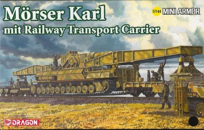 Dragon 14132 Morser Karl Mit Rai Lway Transport Carri Er 1/144